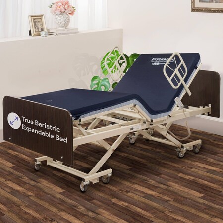 Medacure Ultra Low Expandable Bariatric Hospital Bed, Fully Electric Mahagony MC-LXBARI9MH